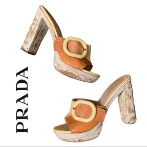•Prada Heel Sandals Size 39.5